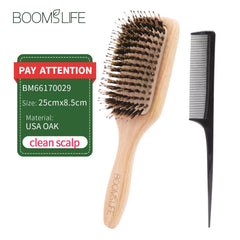 Boar Bristle HairBrush Wood Hair Brush