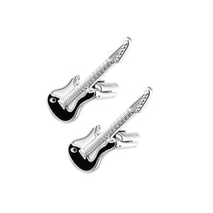 Unique Gift Mens Business Cufflinks Vintage Music Guitar