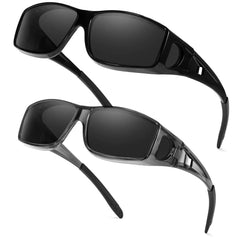 Coolear 2 Pack Over Glasses Sunglasses for Men Women