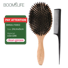 Boar Bristle HairBrush Wood Hair Brush