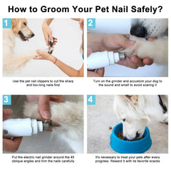 Electric Dog Claw Grinder USB Rechargeable Electric Dog Nail Trimmer
