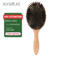Boar Bristle HairBrush Wood Hair Brush