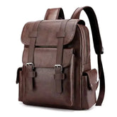 Korean Version Large Capacity Soft PU Leather Backpack for Men and Women
