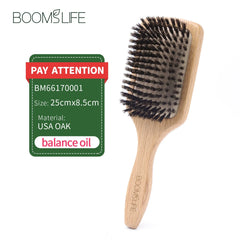 Boar Bristle HairBrush Wood Hair Brush