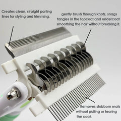 Pet Deshedding Brush 3 in 1 Cat Dog Hair Remover