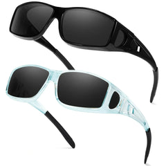 Coolear 2 Pack Over Glasses Sunglasses for Men Women