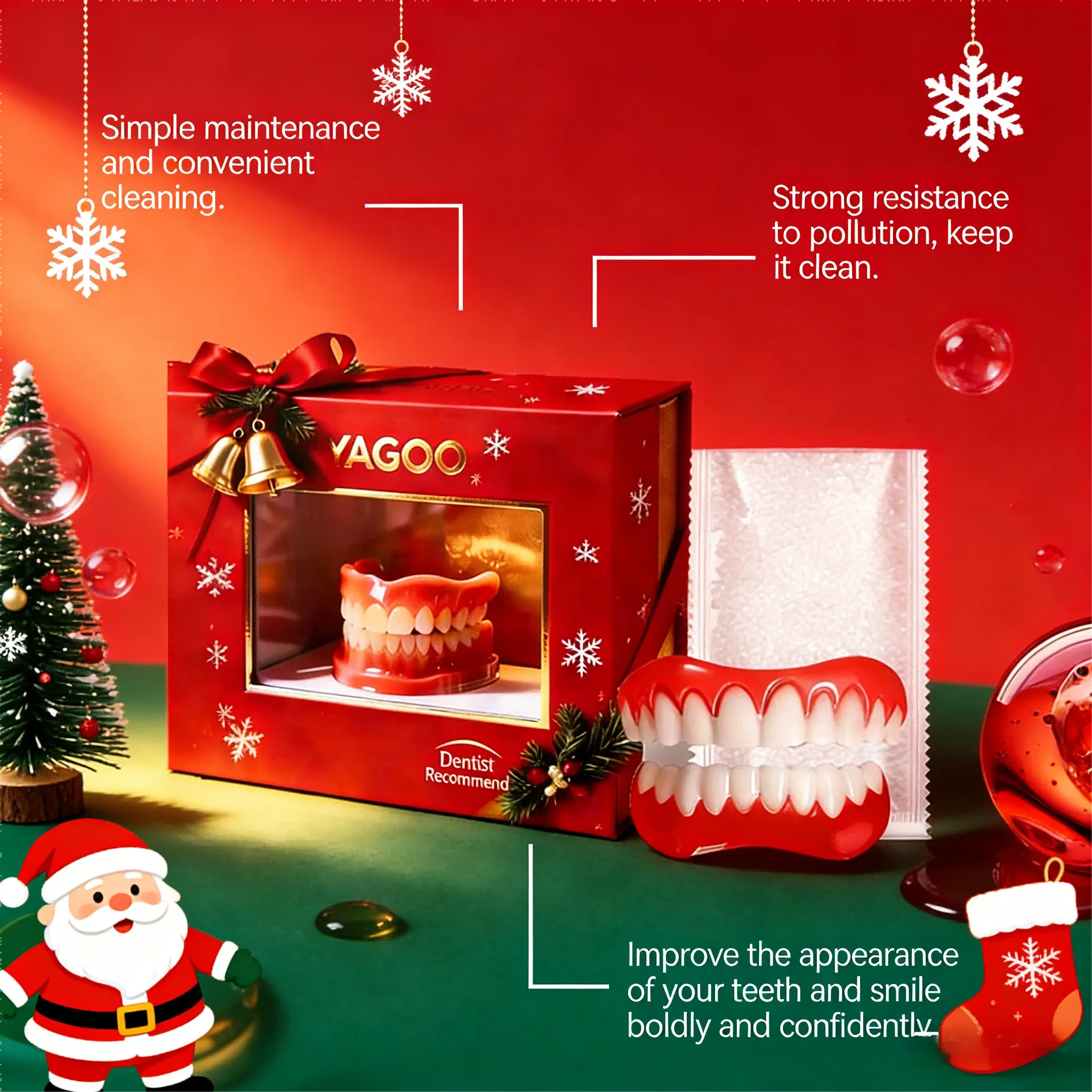 Silicone Dentures Full Set Christmas Gift Pick