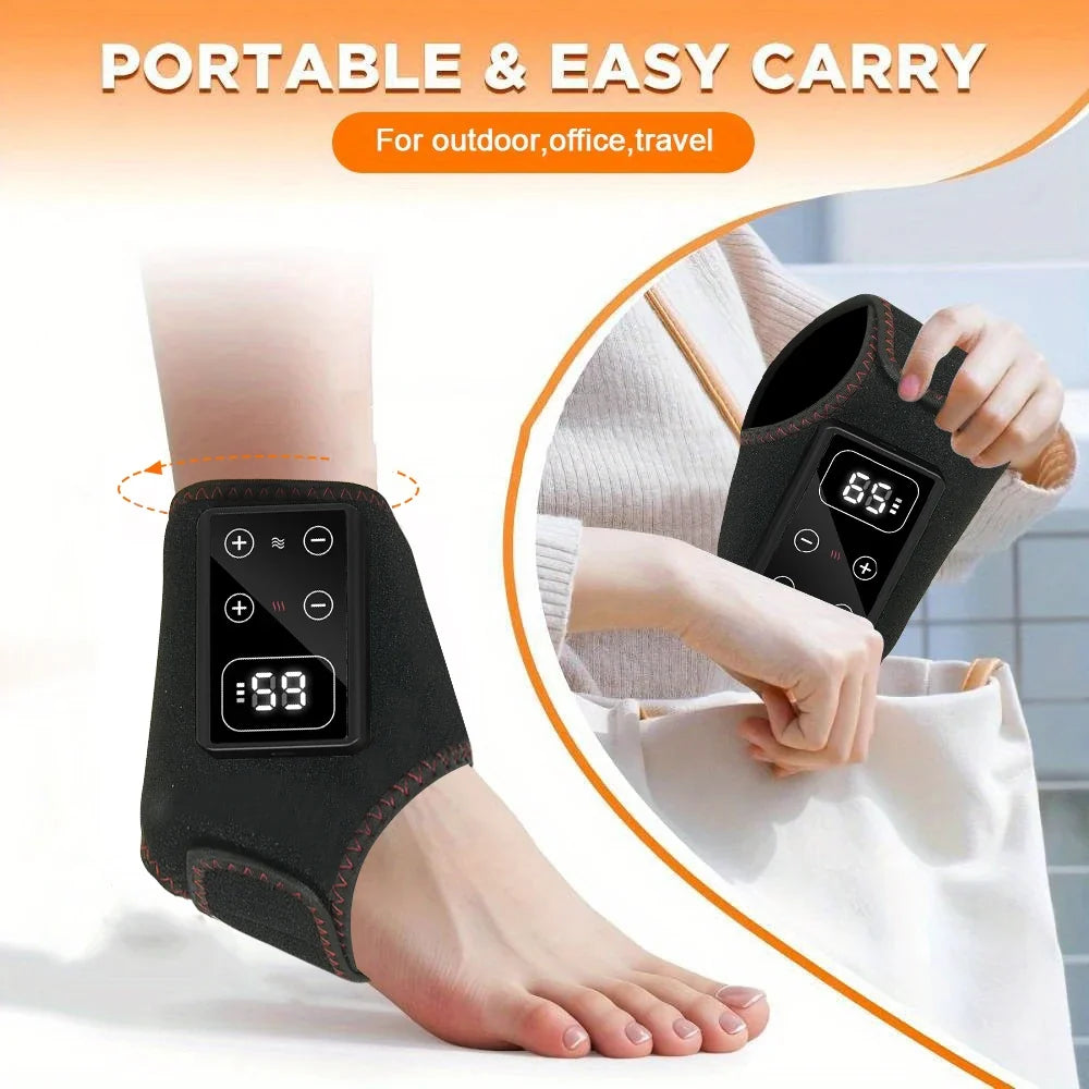 1/2PCS Electric Heat Vibration Ankle Wrist Massager