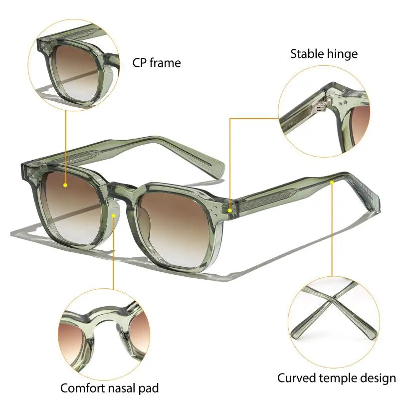 1/2/3 Pcs Wholesale New Square Retro Sunglasses Men