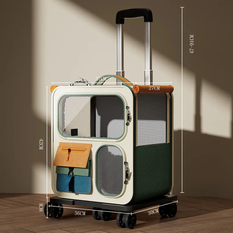 Multifunctional Rolling Pet Carrier