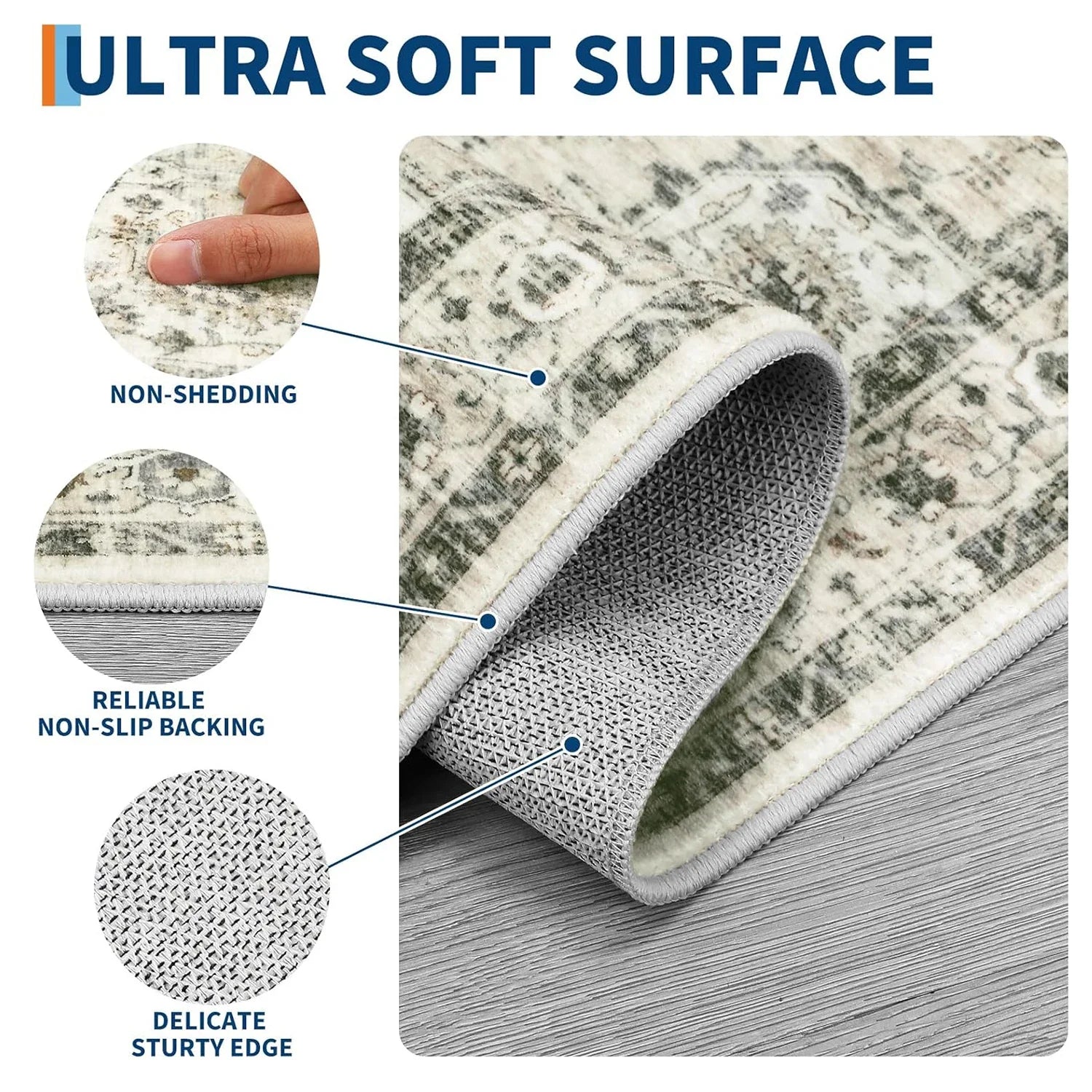 Washable Area Rugs for Living Room