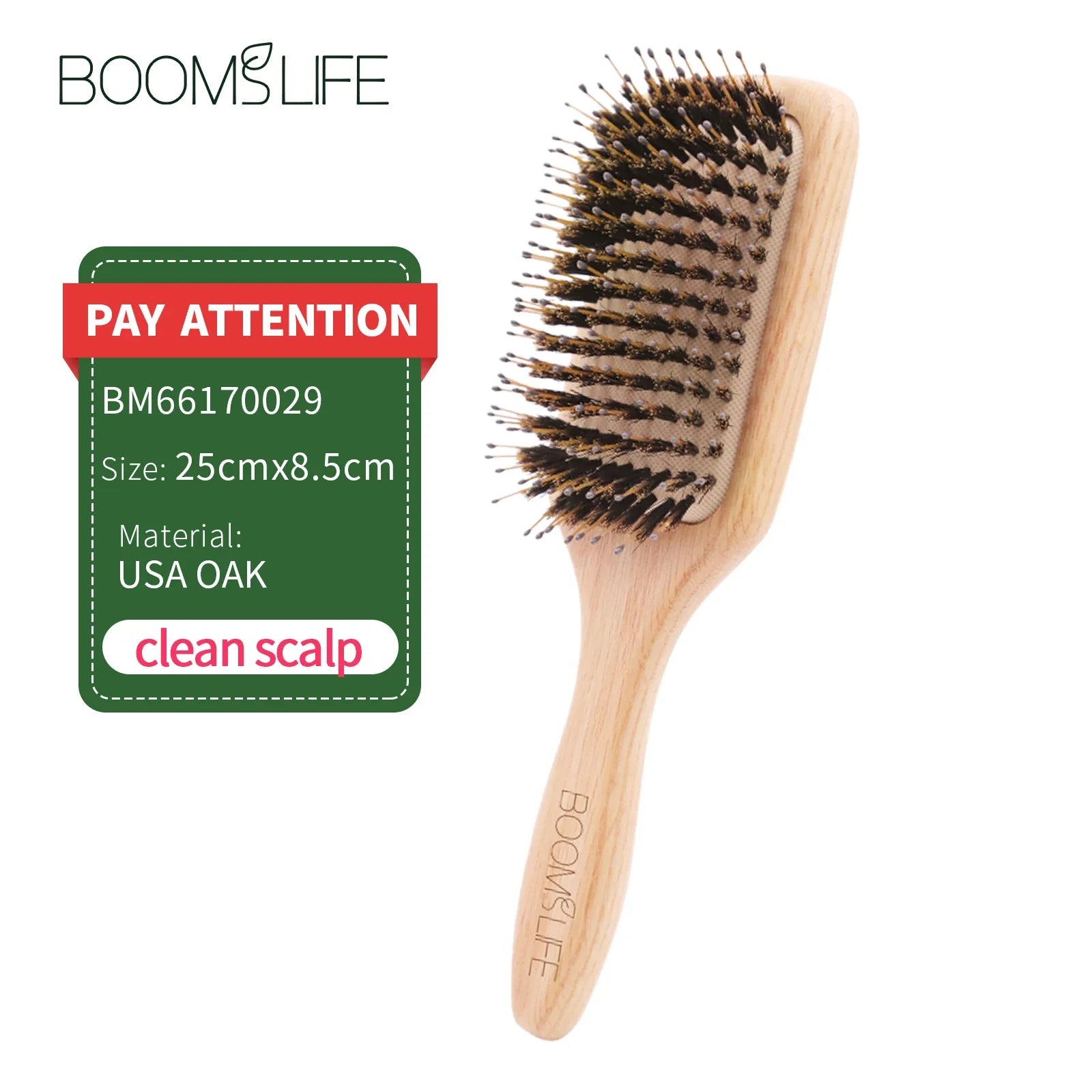 Boar Bristle HairBrush Wood Hair Brush