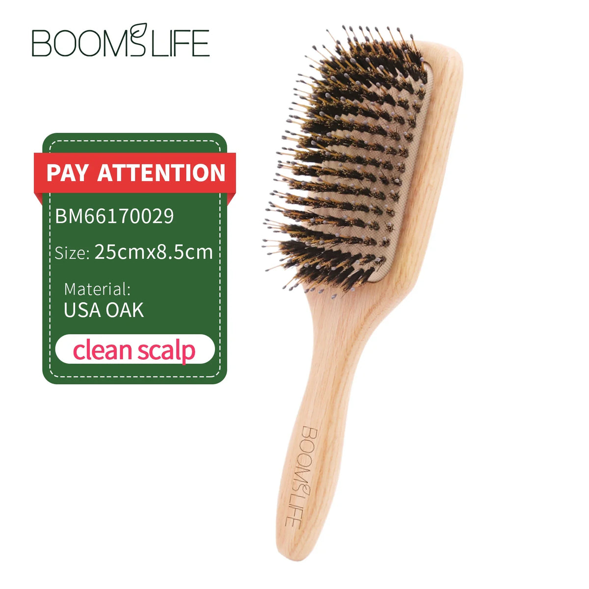Boar Bristle HairBrush Wood Hair Brush