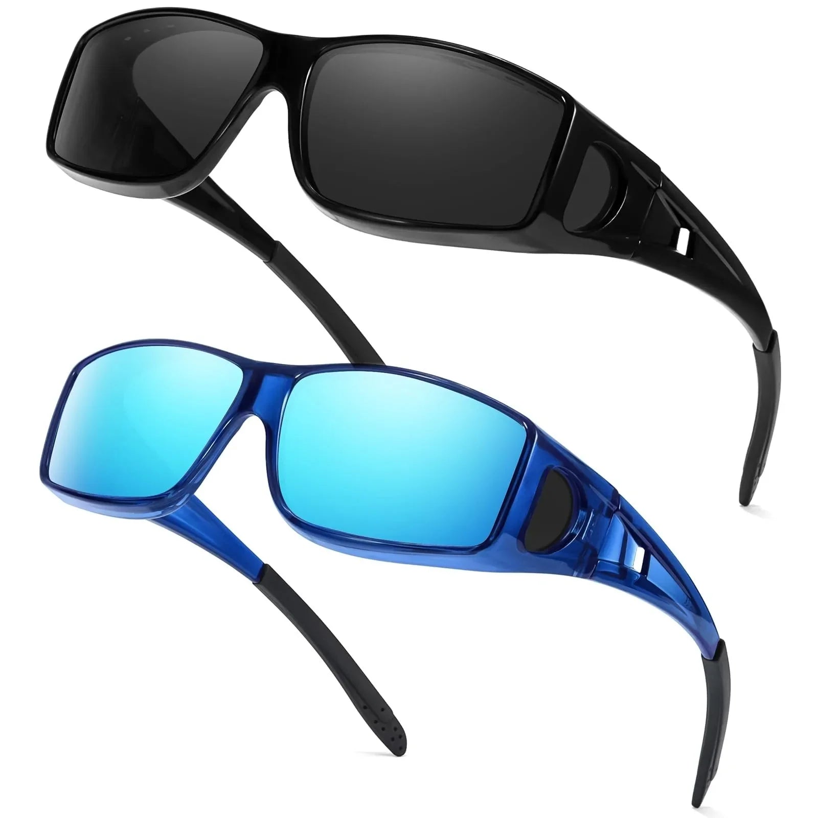 Coolear 2 Pack Over Glasses Sunglasses for Men Women
