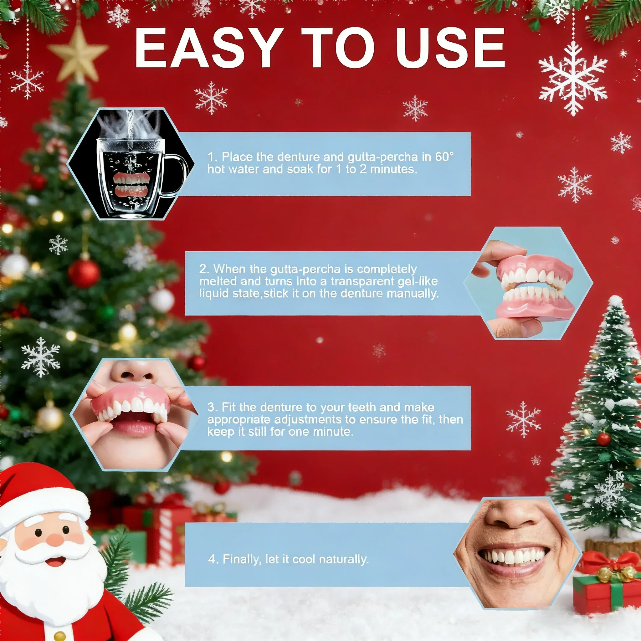 Silicone Dentures Full Set Christmas Gift Pick