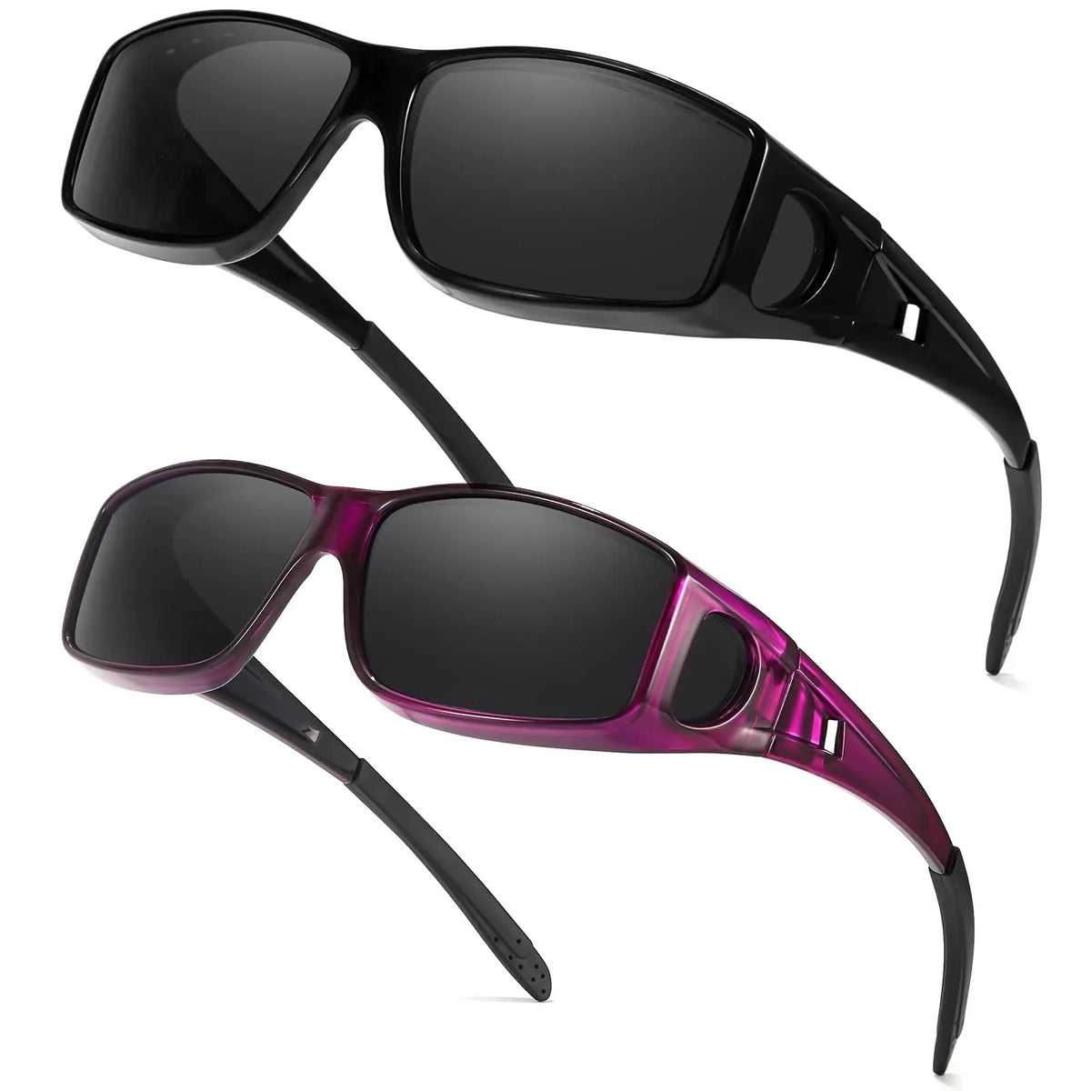 Coolear 2 Pack Over Glasses Sunglasses for Men Women