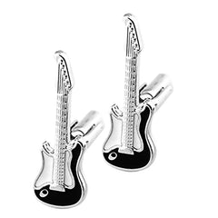 Unique Gift Mens Business Cufflinks Vintage Music Guitar