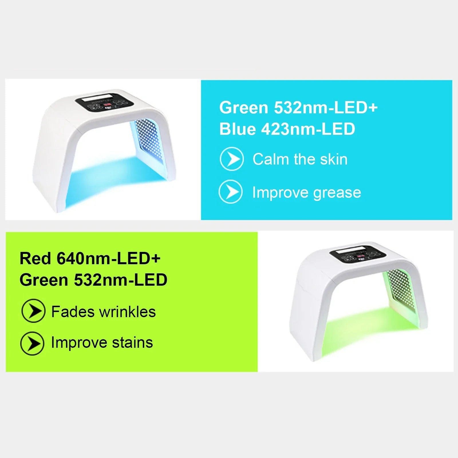 7-Color LED Phototherapy Facial Care Device