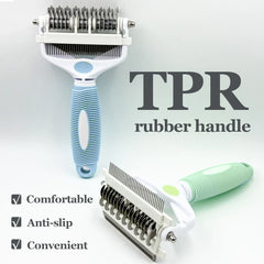 Pet Deshedding Brush 3 in 1 Cat Dog Hair Remover