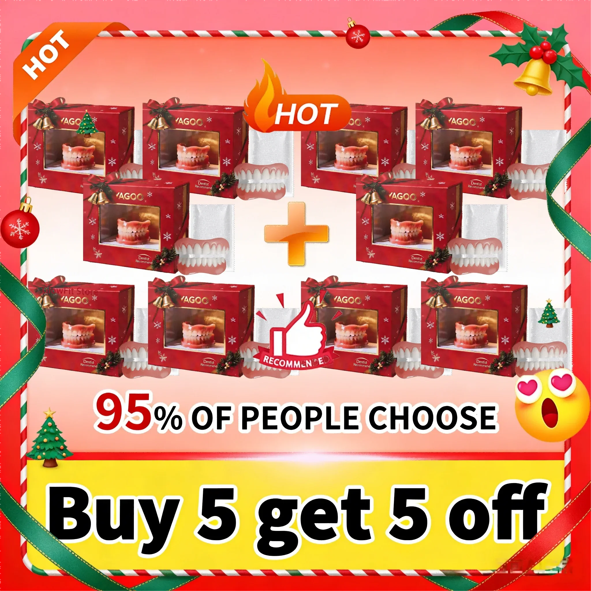 Silicone Dentures Full Set Christmas Gift Pick