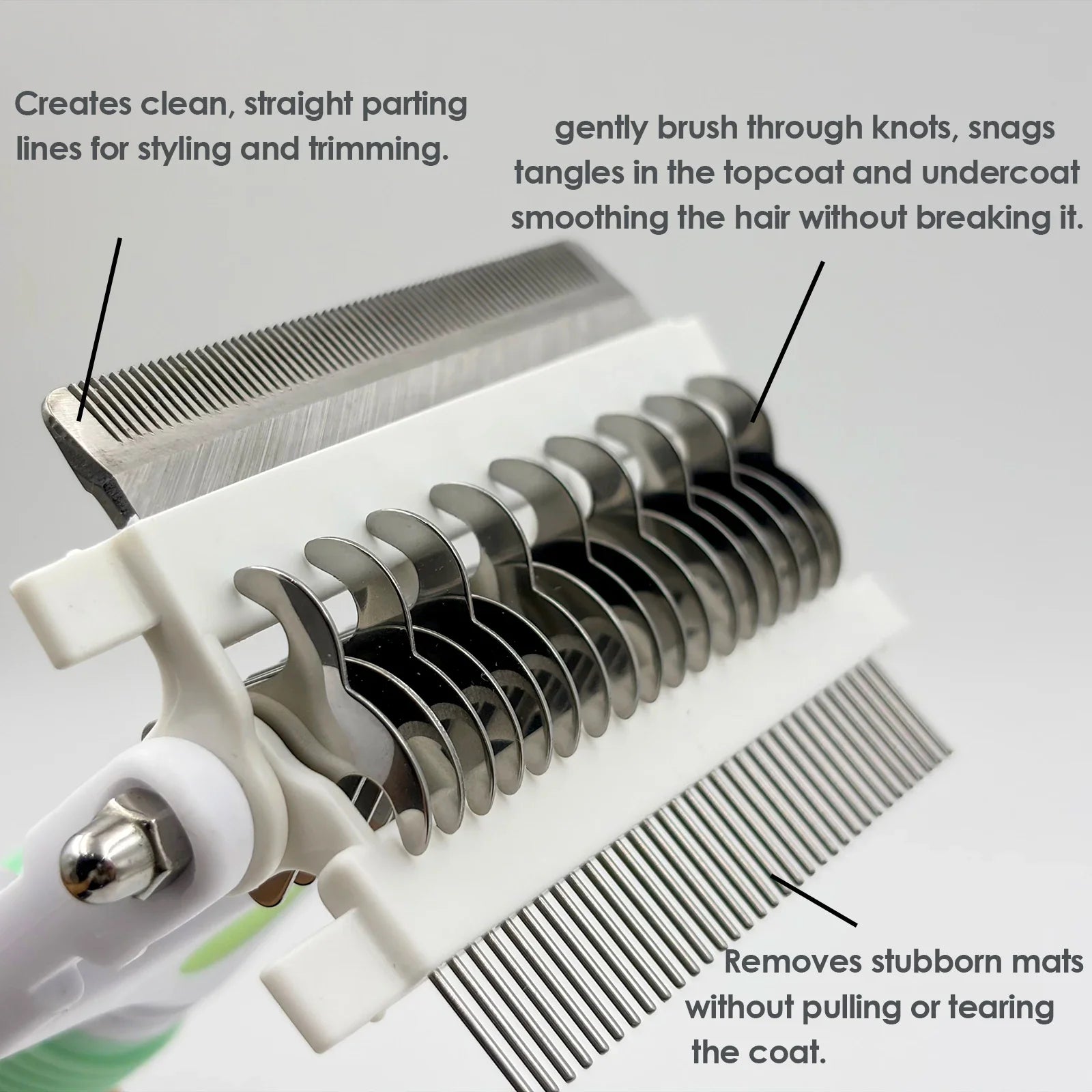 Pet Deshedding Brush 3 in 1 Cat Dog Hair Remover