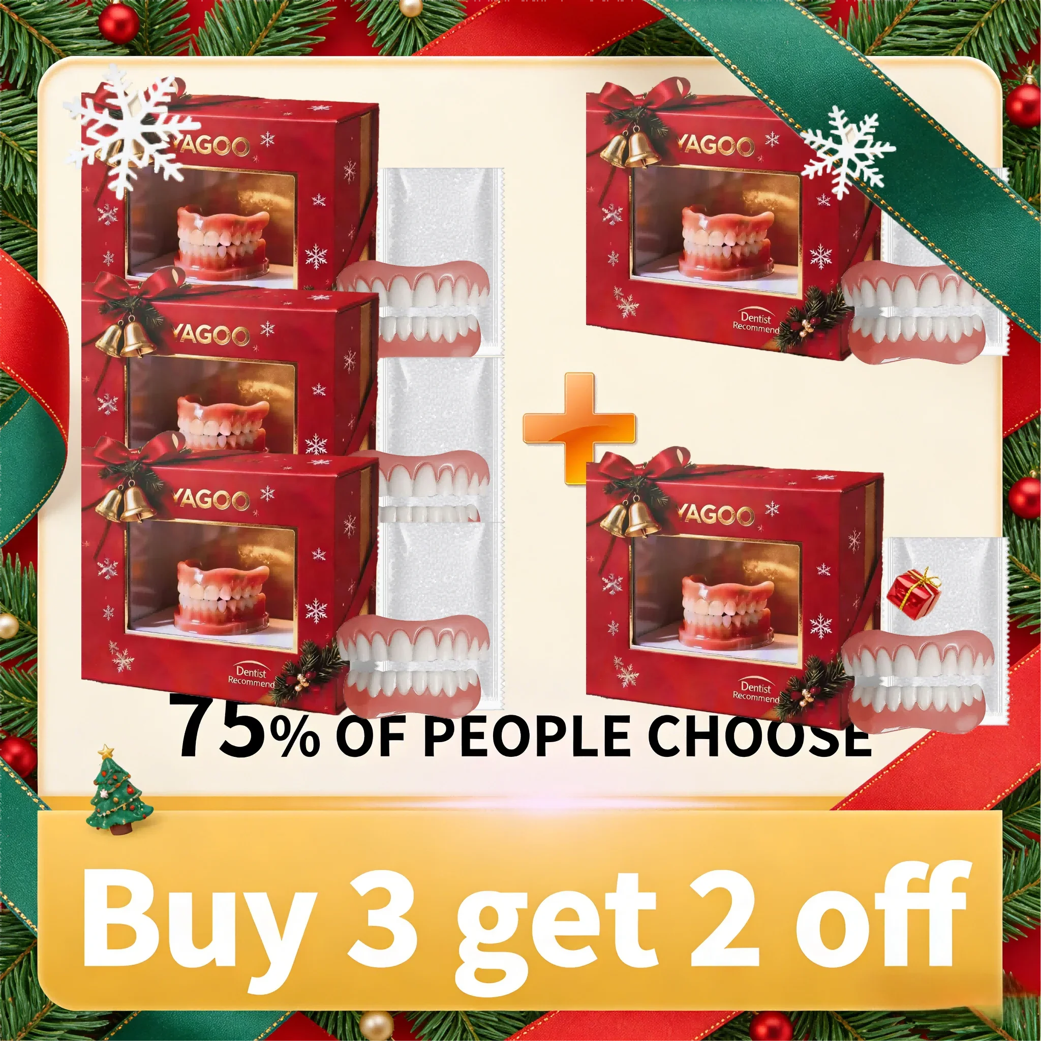 Silicone Dentures Full Set Christmas Gift Pick