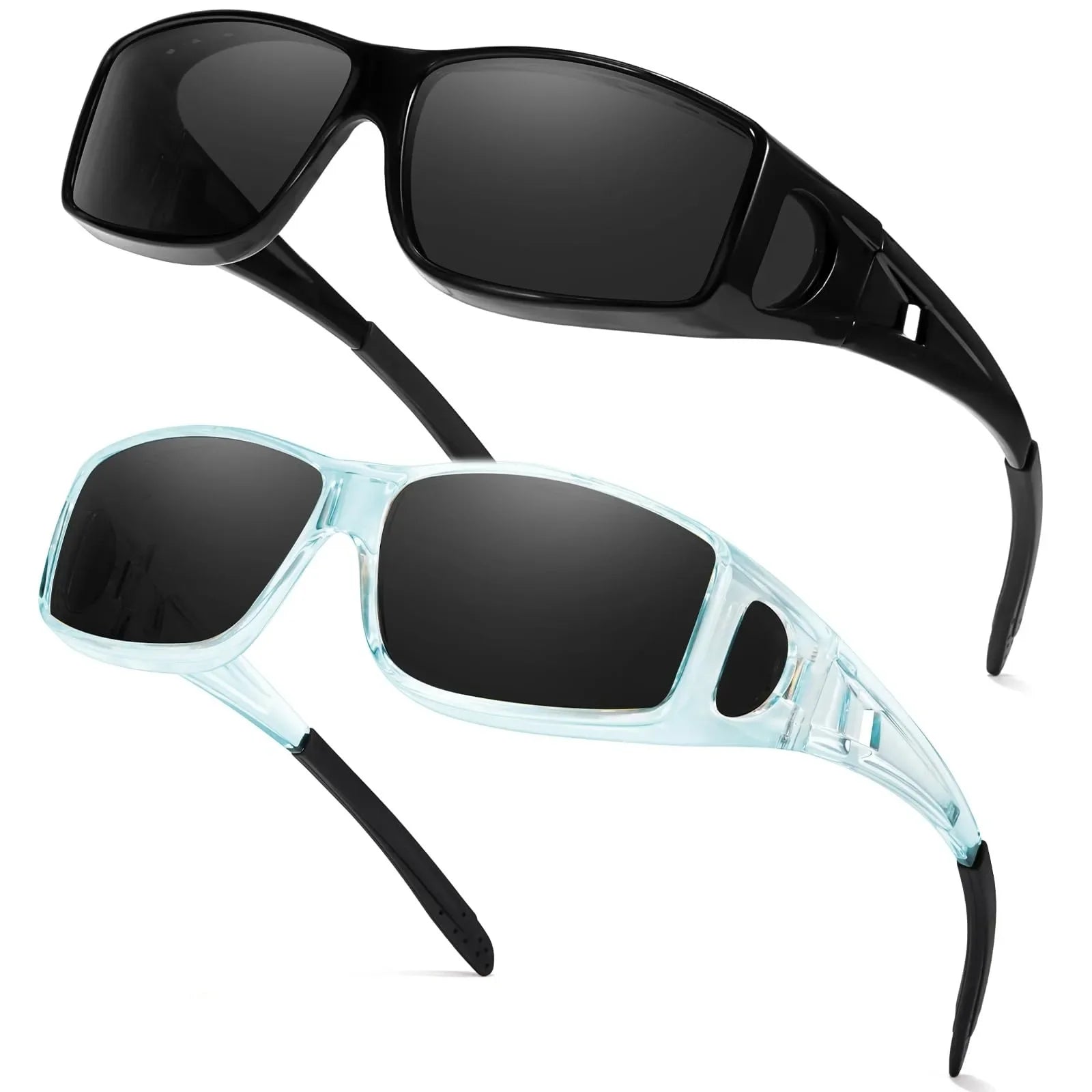 Coolear 2 Pack Over Glasses Sunglasses for Men Women