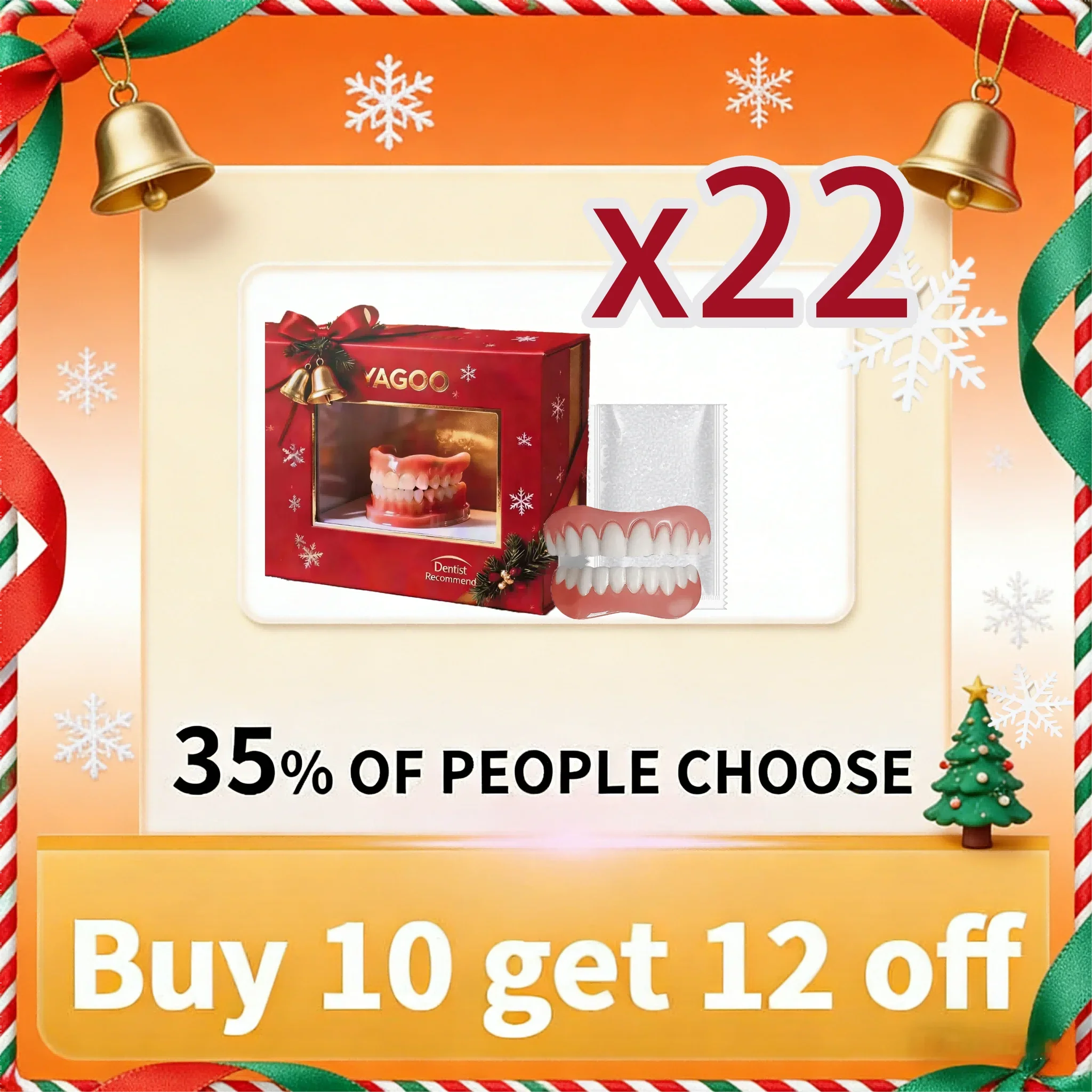 Silicone Dentures Full Set Christmas Gift Pick