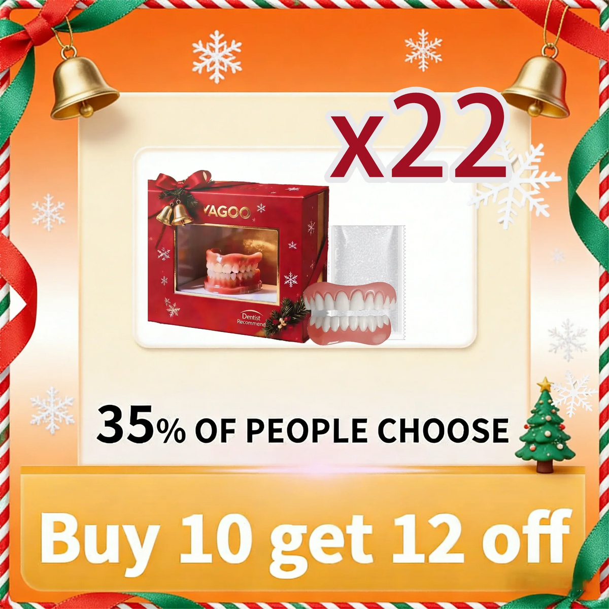 Silicone Dentures Full Set Christmas Gift Pick