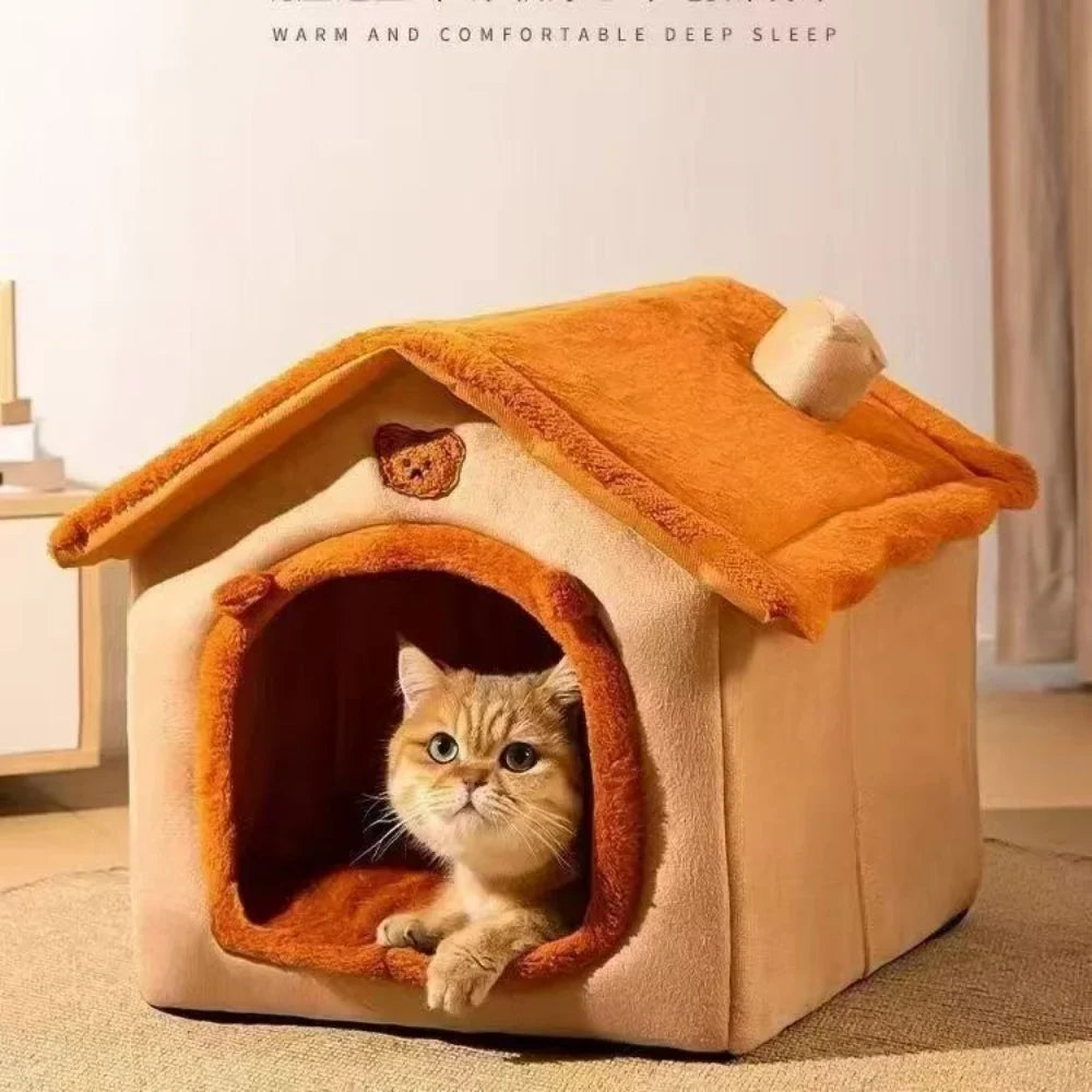 House Style Pet Bed for Small Dogs & Cats -