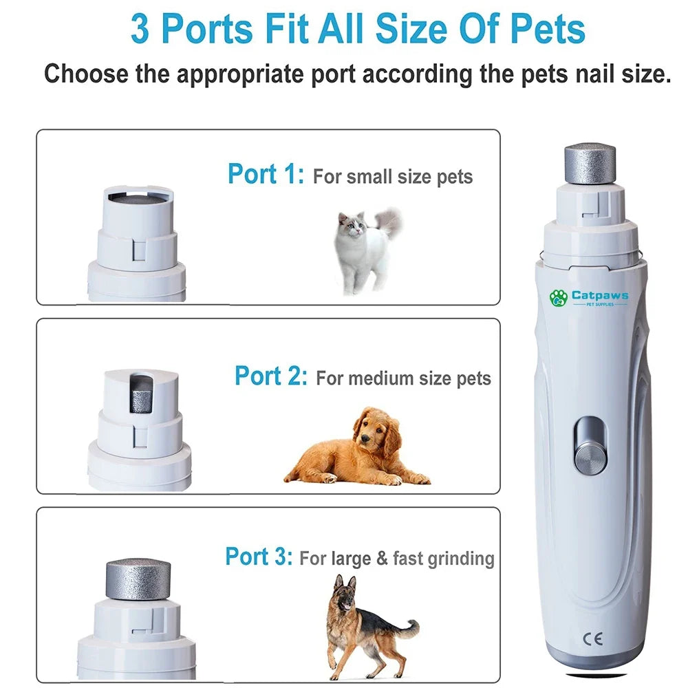 Electric Dog Claw Grinder USB Rechargeable Electric Dog Nail Trimmer